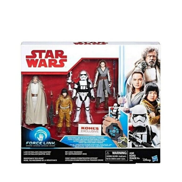 Star Wars Force Link 4 Pack Skywalker Rey Tech Rose Stormstrooper Disney Hasbro - Picture 2 of 5